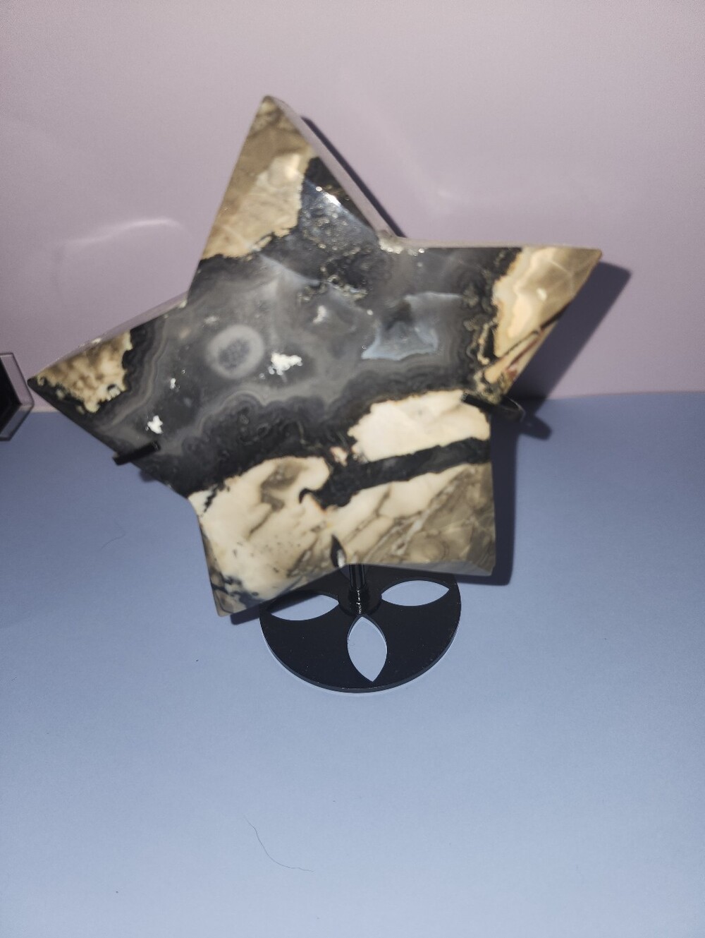 Natural Volcano Agate Star-Shaped Home Decor UV Reactive
